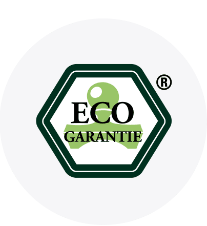 ECO Garantie logó zöld hatszögben