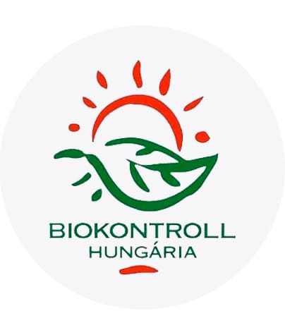 Biokontroll Hungária logó nap és levél szimbólummal