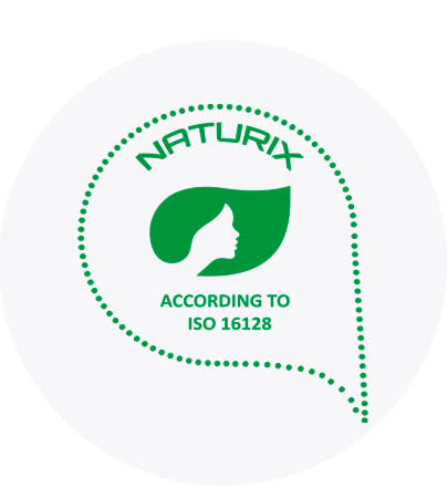 Naturix logó ISO 16128 szabvánnyal
