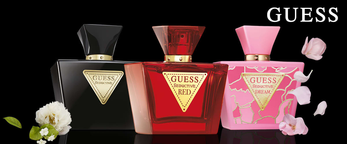 Parfümök: Guess Seductive fekete, Guess Seductive Red piros, Guess Seductive Dream pink