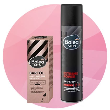 Eine schwarze Haarspray-Flasche von Taft mit der Aufschrift „Power Invisible“ und eine weiße Styling-Gel-Tube von Balea Men mit der Aufschrift „Invisible Look“