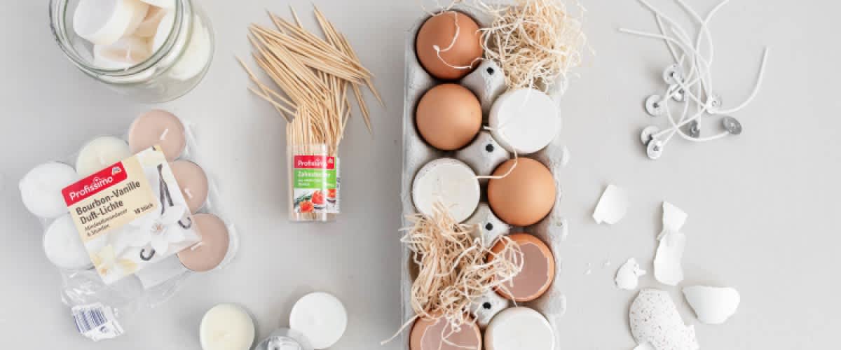 Gyertyák tojáshéjban