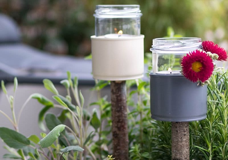 Leszúrható lámpa konzervdobozból