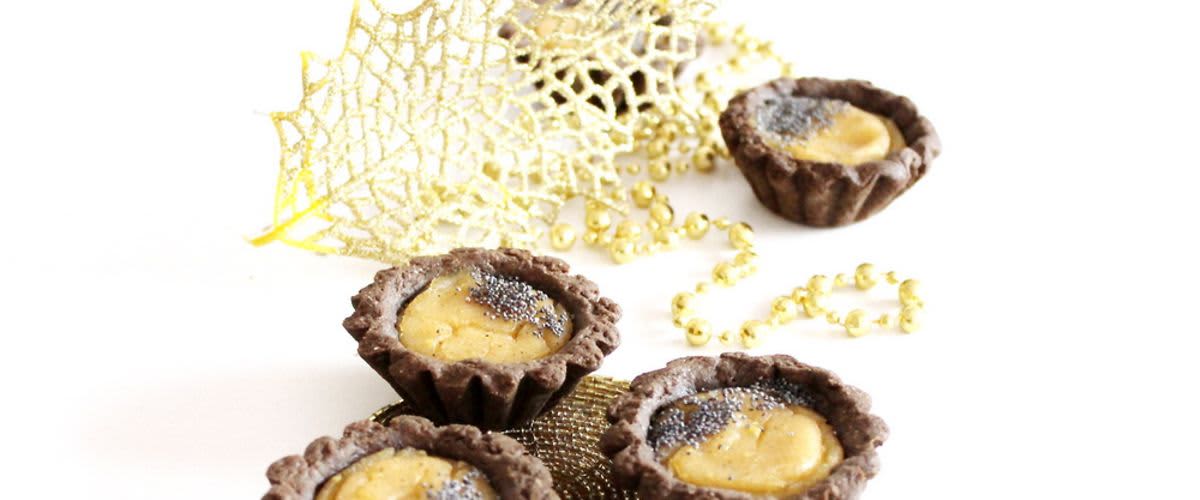 Mákolajos-pudingos linzerkosárkák