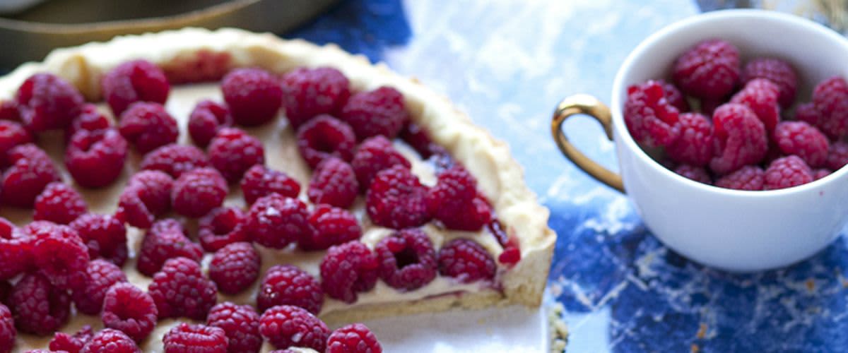 Vaníliakrémes málnatorta