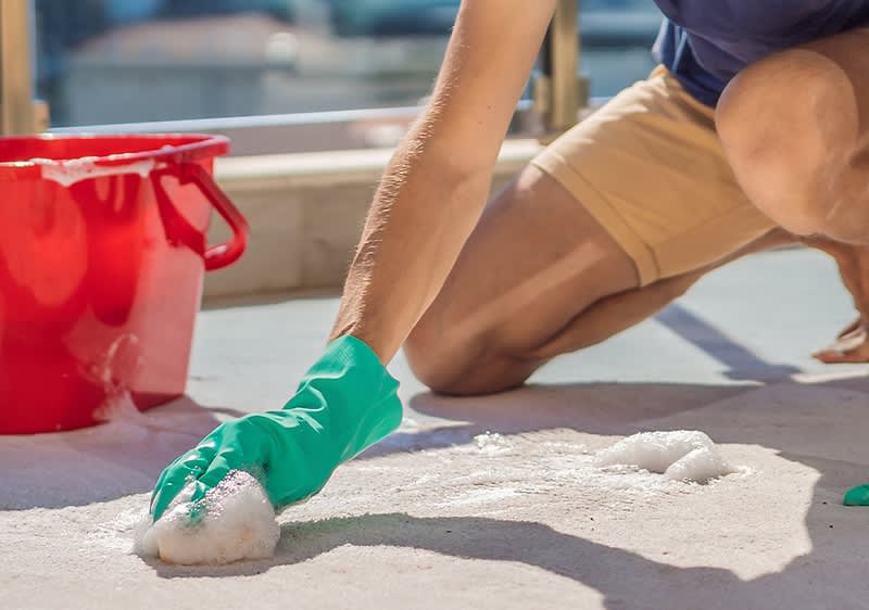 Waschmaschine wird gereinigt