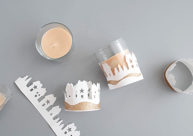 Gyertyák díszítése karácsonyra 