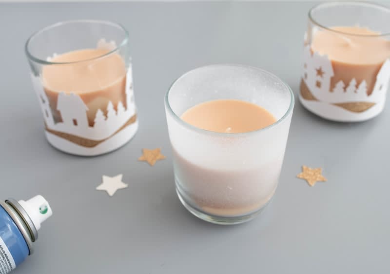 Gyertyák díszítése karácsonyra 