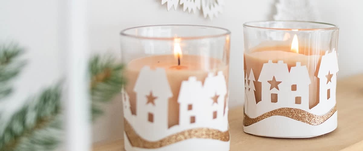 Gyertyák díszítése karácsonyra