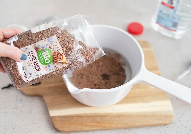 DIY hajzselé lenmagból