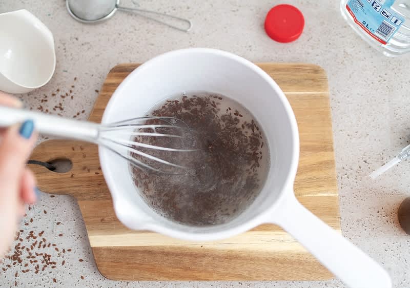 DIY hajzselé lenmagból