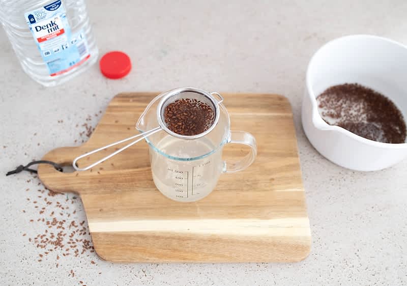 DIY hajzselé lenmagból