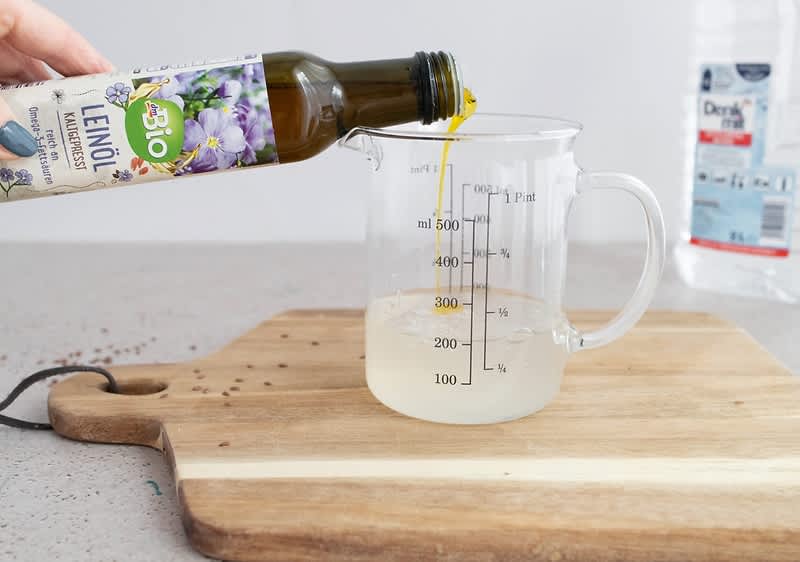 DIY hajzselé lenmagból