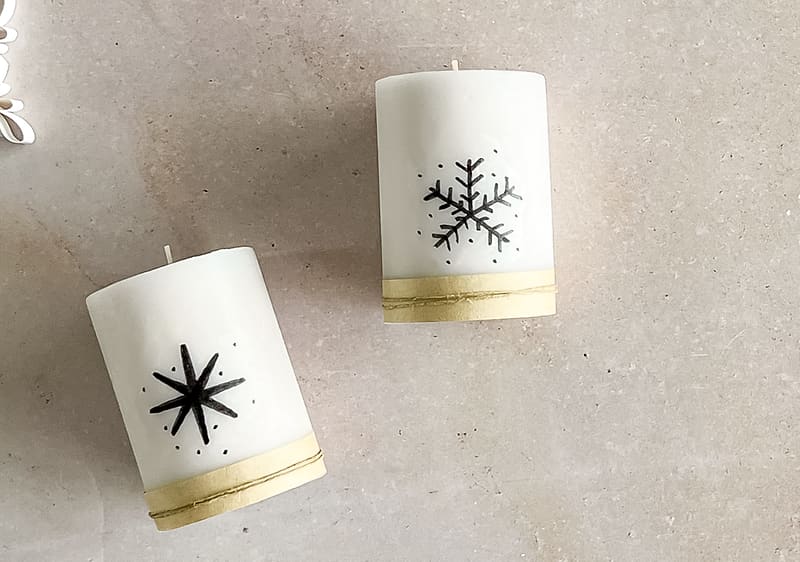 gyertyák dekorálása egyedileg 