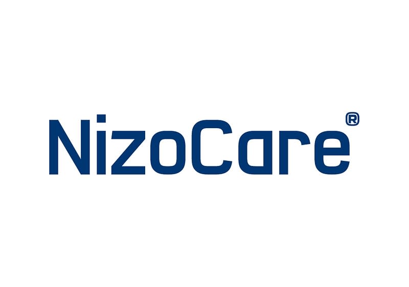 NizoCare logó fehér háttérrel