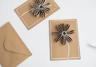 Upcycling üdvözlőkártyák vécépapír-gurigából