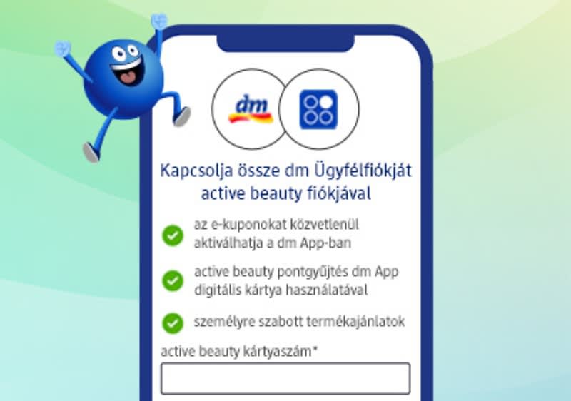 active beauty fiók összekapcsolása dm ügyfélfiókkal