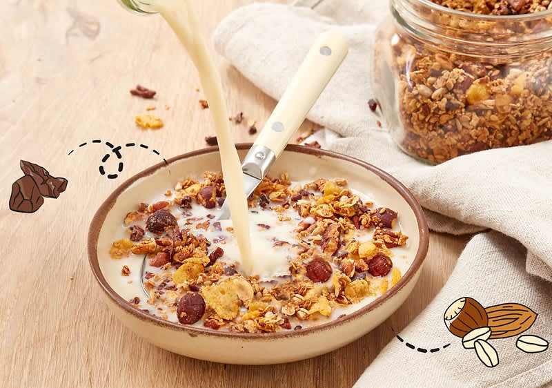Kakaóbab-töretes granola