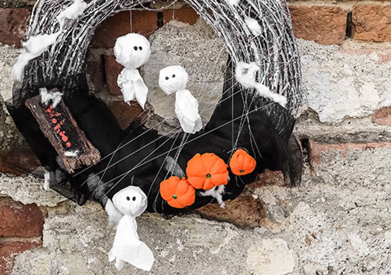 Halloween ajtódísz