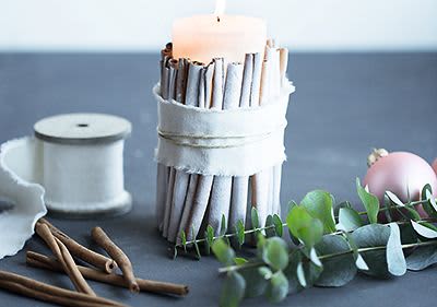 Gyertyák fahéjjal