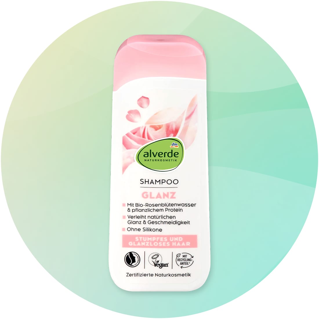 Shampoo naturale di alverde all'acqua di rose.