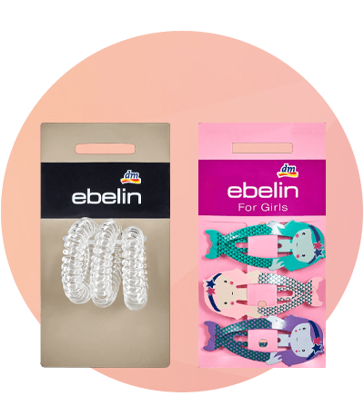 Accessori per capelli ebelin per ragazze su sfondo rosa sfumato