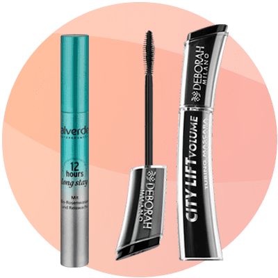 Mascara: Citi Lift VOLUME di Deborah e mascara di alverde a lunga tenuta.