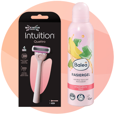 Depilazione: rasoio Wilkinson sword intuition e gel rasatura di Balea.