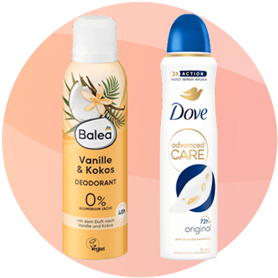 Deodorante Balea vaniglia e cocco e deodorante Dove Advanced Care
