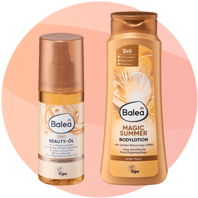 Olio corpo e body lotion Magic Summer di Balea.