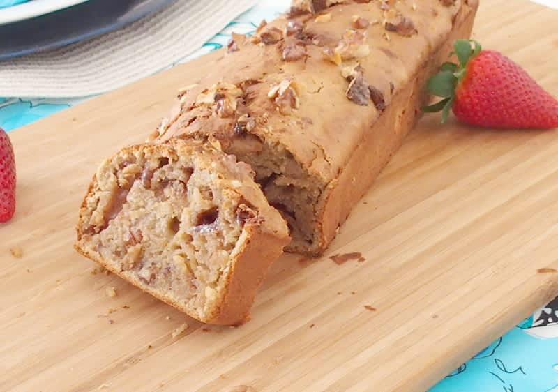 Bananenbrot mit Erdnussmus