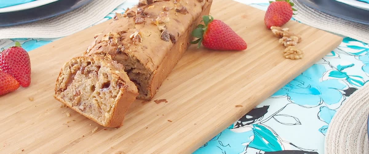 Bananenbrot mit Erdnussmus