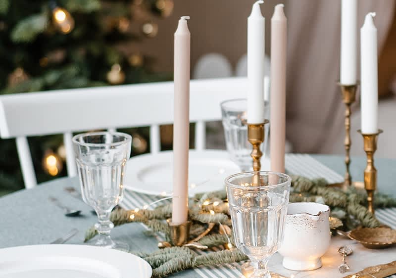 Tavola decorata per Natale