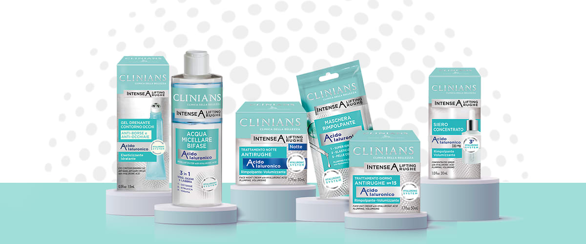 Prodotti della linea Intense A Lifting Rughe di Clinians
