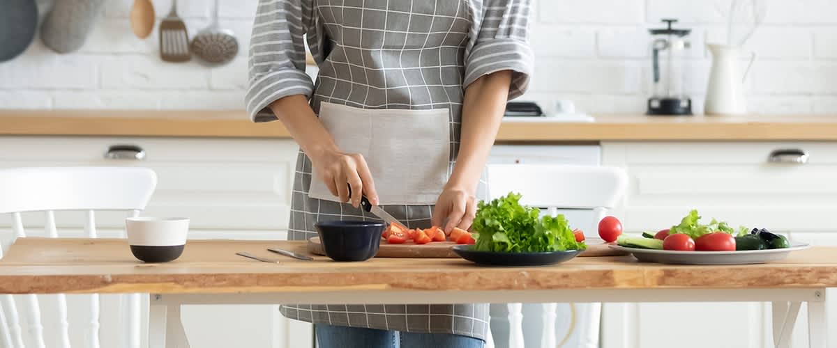 Piatto vegano in preparazione