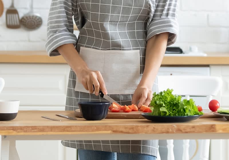 Piatto vegano in preparazione