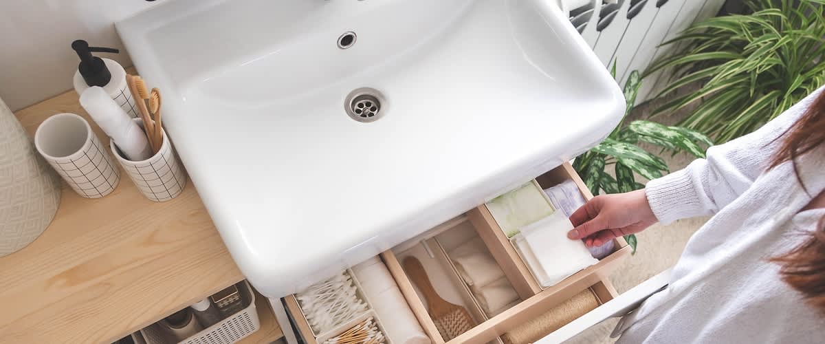 Bagno organizzato e in ordine