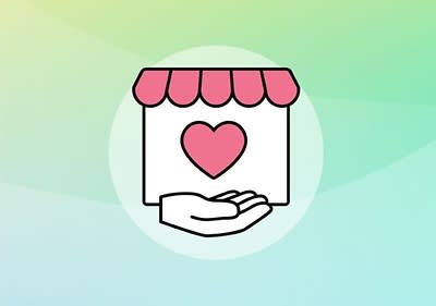 Negozio con un cuore al centro