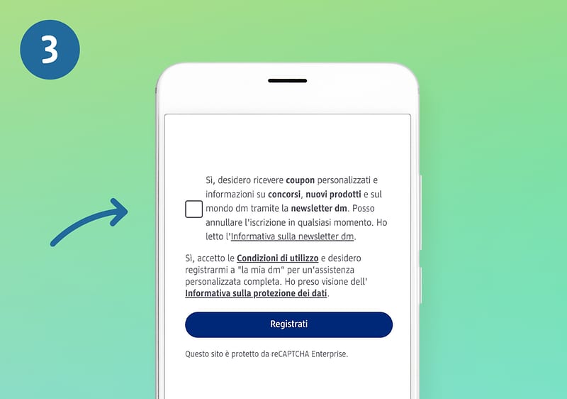 Passaggio 3: spunta la casella relativa alla newsletter. In breve tempo riceverai una mail di conferma
