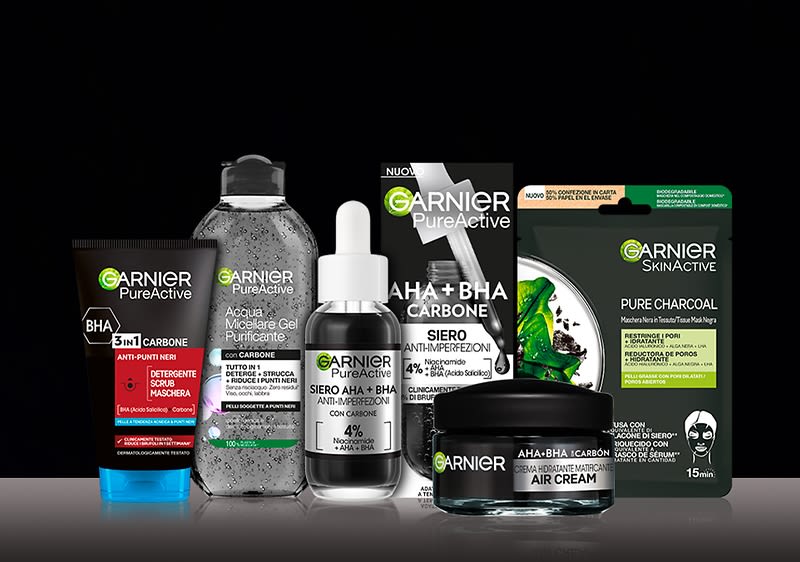 Garnier PureActive: la linea anti-imperfezioni con AHA+BHA