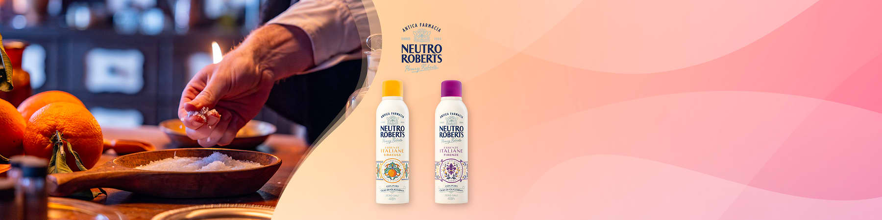 Deodoranti Neutro Roberts con agrumi, fiori e foglie