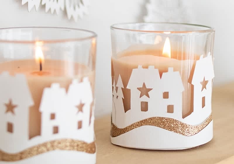 Decorare candele natalizie