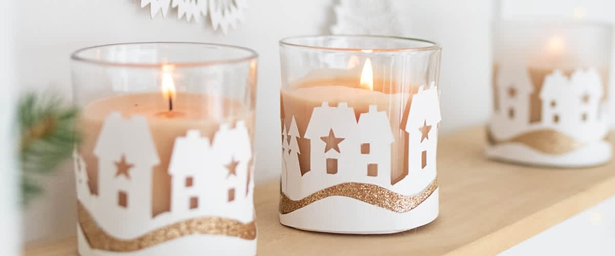 Decorare candele natalizie