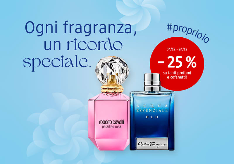 Promozione -25% su tanti profumi e cofanetti dal 04/12 al 24/12