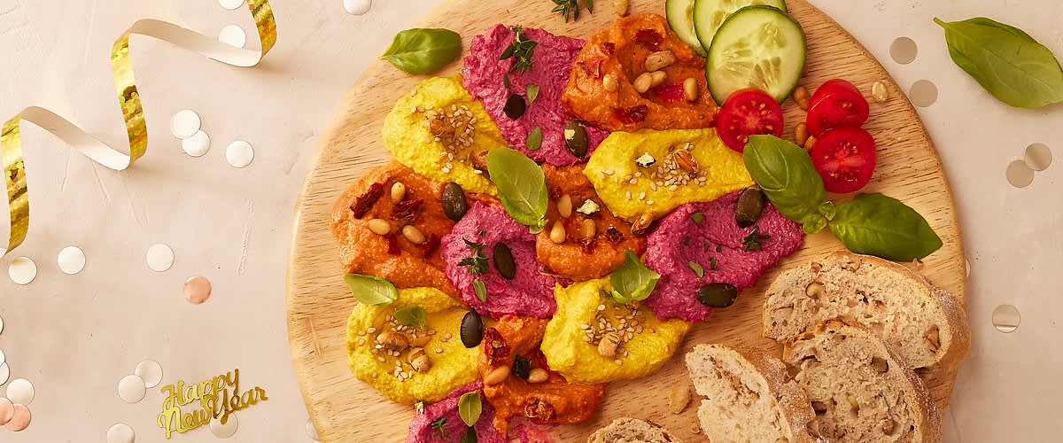 Board di creme spalmabili con baguette fatta in casa