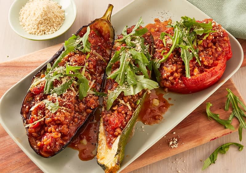 Verdure ripiene vegane con quinoa