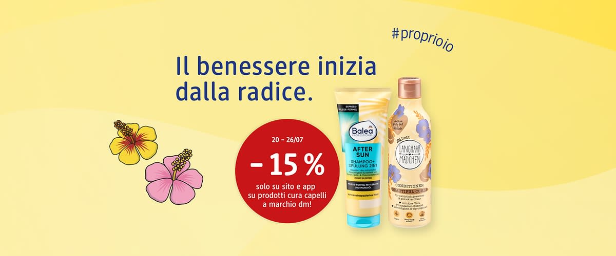 Prodotti per capelli scon sconto del 15%