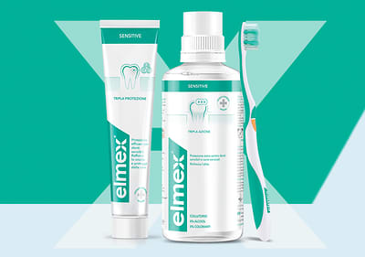 Prodotti Elmex per denti sensibili: dentifricio, collutorio e spazzolino