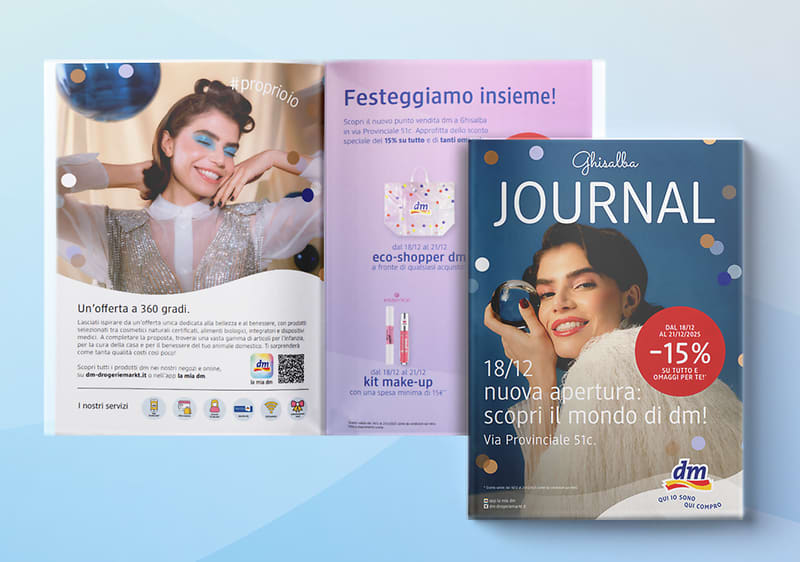 Journal apertura dm Ghisalba su sfondo azzurro