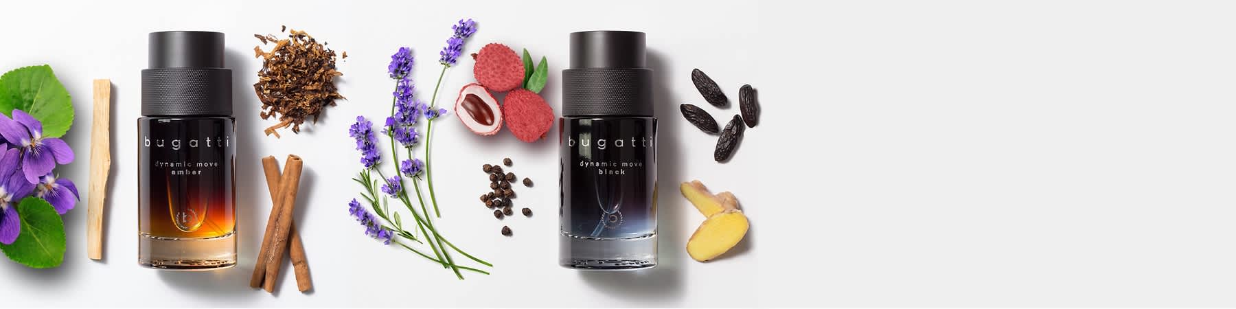Profumi Bugatti con lavanda, litchi, pepe, fava tonka e zenzero
